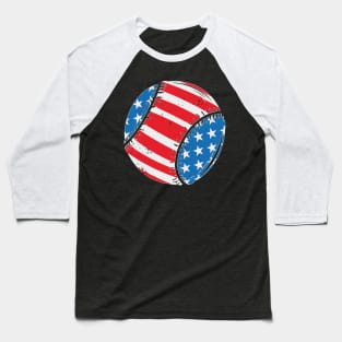 Baseball American Flag 4th Of July Baseball T-Shirt